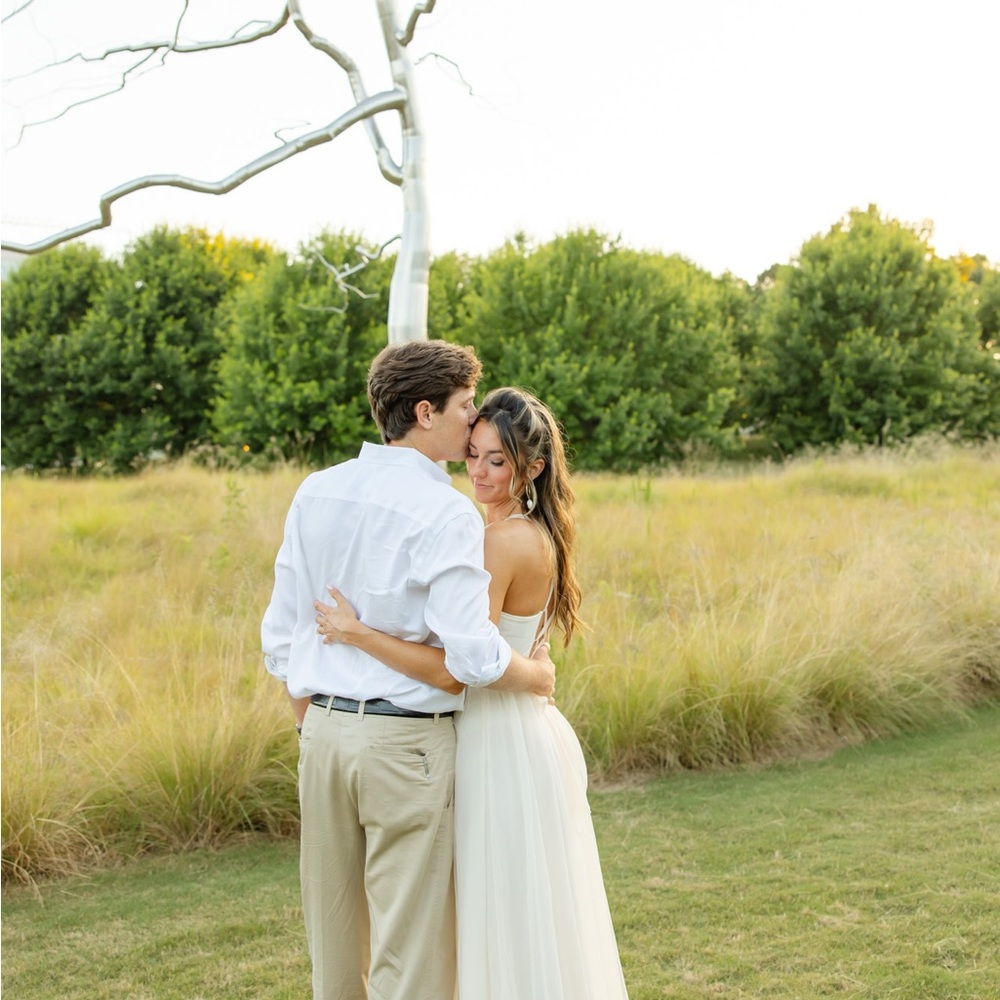 Hello Molly Cream Tulle Strappy Maxi Gown - Picture 6 of 6